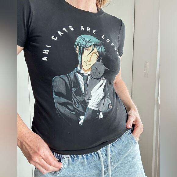 Anime Bundle of 2 T-shirts Small Crew neck black Casual Funimation - Picture 4 of 5